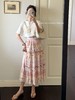 随身携带我的风景｜天然亚麻与再生纤维素高档舒适面料 打揽工艺设计 全腰松紧半身裙  花色 商品缩略图3