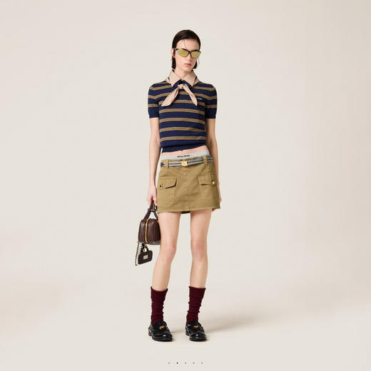 Miu 100%丝羊毛polo衫 商品图0