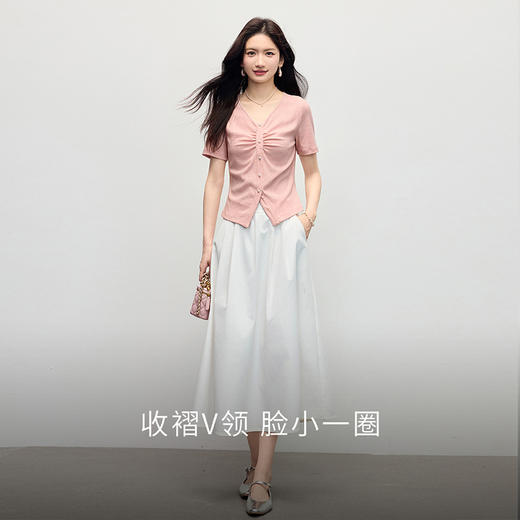 【专属特价】熙世界黑色a字半身裙女中长款通勤教资面试中长裙子2025夏季新款 商品图2