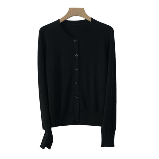 SENDI女士圆领针织羊毛开衫KK503 商品图2