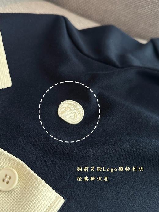 SEL*同款撞色Polo领压褶连衣裙 商品图10