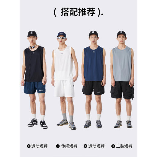 NPC潮牌印花拼接网格速干背心&短袖T恤透气舒适NP32TE27 商品图2