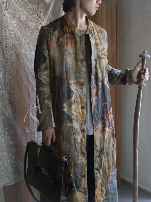 Paul Harnden  男士穹顶印花亚麻CASSOCK COAT 商品图4