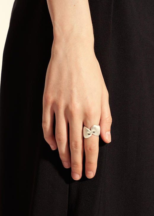 TINOM｜'010324-2 Concha 蝶纹开口戒指 [ 拉丝银 ] 商品图10