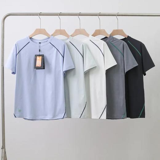 山系户外拼接撞色男女情侣款索罗娜撞色字母印花骑行运动休闲短袖T恤 商品图1