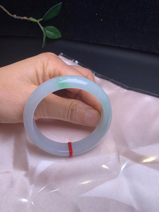 620018，54冰飘绿手镯，小清新，底子特别细腻，飘清新绿花 商品图5