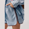 LIYIHAN稿线  高密简约抽褶条纹撞色边短裤松弛 商品缩略图3