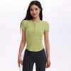 跃牌【周游世界系列】春夏新款瑜伽服女透气弹力跑步运动短袖上衣TP0934 商品缩略图1