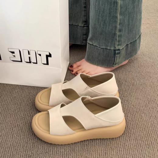 🔥很显腿细😍【  夏日厚底露趾两穿凉鞋】🌺 上脚显白舒适增高 💎 暴走一天完全不累脚🔥 商品图2