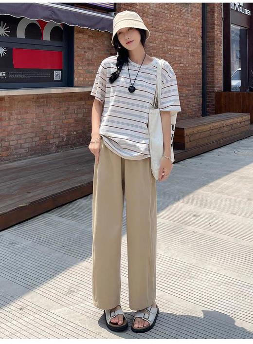 舒适水洗棉！2025哈伦裤女款宽松舒适萝卜裤慵懒风阔腿高腰奶奶裤白色休闲裤夏款！ 商品图2