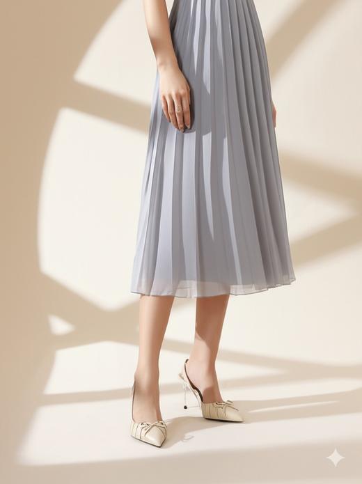 Westory2025年夏季尖头高跟后空单鞋软羊皮通勤空凉鞋W25AH59271 商品图6