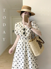【百图lulu定制】【波点连衣裙】法式波点  弹力 收腰 茶歇连衣裙 商品缩略图5