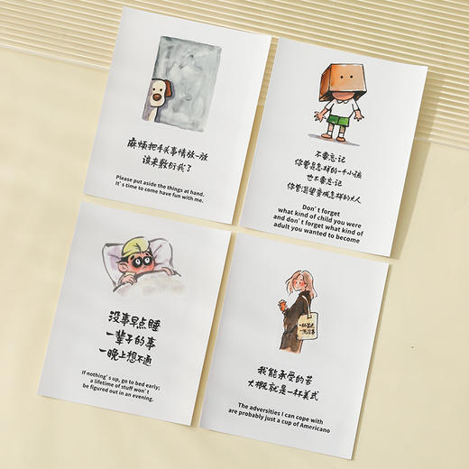 小林漫画 PVC 异形 中英文 贴纸 防水防油 贴纸 行李箱 电脑贴 漫画贴纸 商品图2