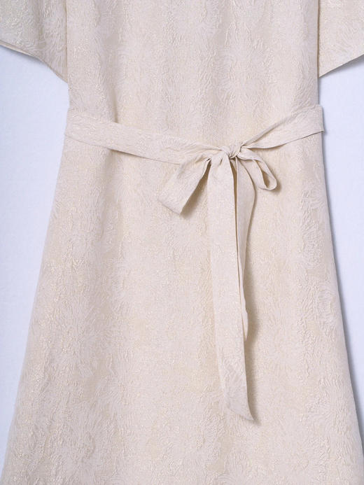 女士圆领短袖真丝连衣裙 商品图2