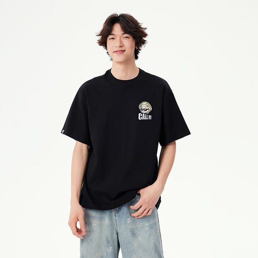 YKYB黄子韬短袖T恤刺绣签名TCALLME情侣全棉趣味上衣Y52NDT002 商品图2