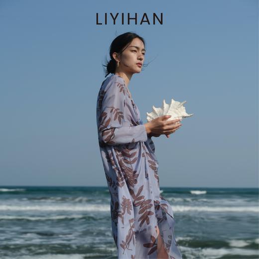 LIYIHAN花影  轻盈微弹桑蚕丝真丝印花连衣裙海边度假裙子时尚感 商品图3