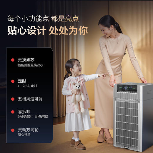 空气堡空气净化器除甲醛异味流感雾霾除菌除过敏认证家用大空间全效P5净化器 商品图9