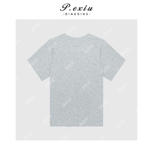 04-3潘依绣丁丁宠粉PanYiXiu/潘依绣设计感韩系彩色字母刺绣短袖T恤 M8806 商品图2