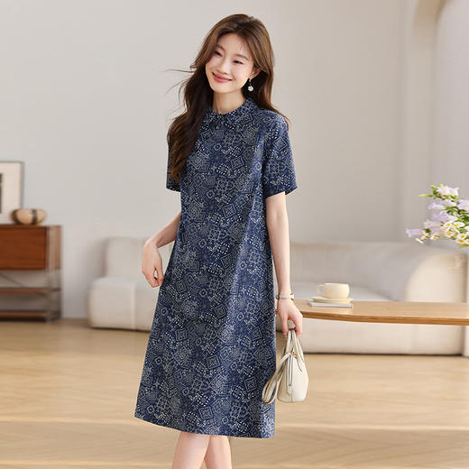雀说新款今年流行爆款夏季巨好看新中式棉碎花裙AL3336 商品图2