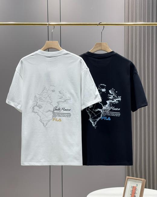 【FILA/斐乐航海图系列夏季新款宽松情侣款短袖T恤】 商品图1