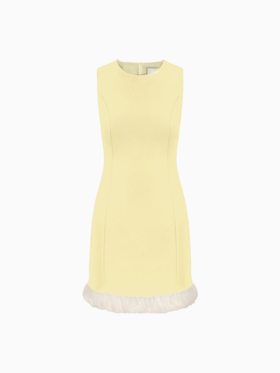 【你的名字】下摆柔纱拼接无袖修身连衣裙