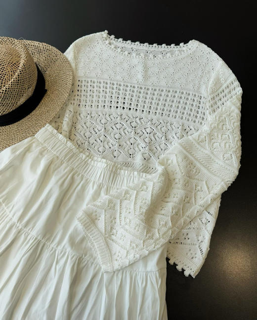 鄂尔多斯同款镂空罩衫04232 商品图3