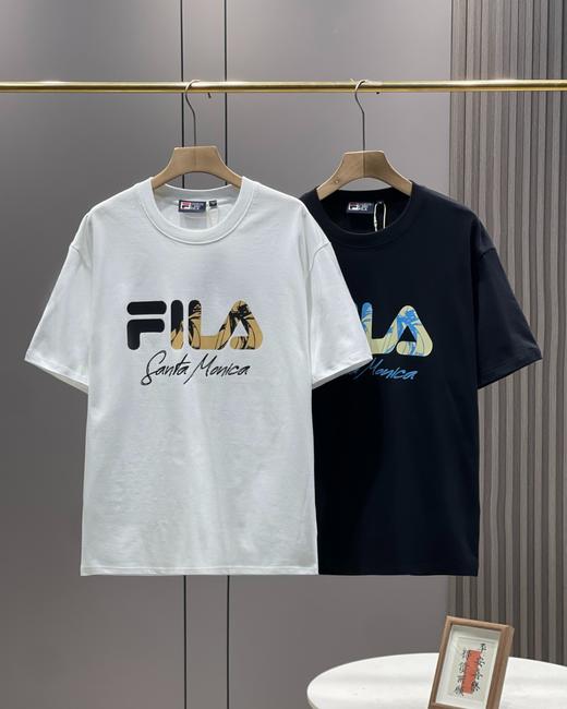 【FILA/斐乐航海图系列夏季新款宽松情侣款短袖T恤】 商品图0