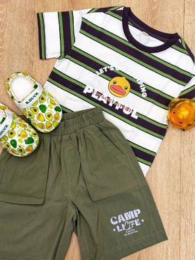 宝宝的可爱夏季T恤｜清爽的牛油果🥑条纹