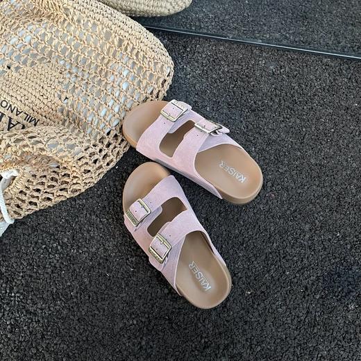 凯撒KAISER 真皮厚底勃肯拖鞋 商品图12