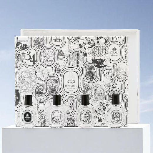🧨春节不打烊🧨【全球购】Diptyque 蒂普提克 淡香水10ml*4 Q香礼盒四件套 檀道/杜桑/无花果/水中影 商品图2