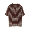 丁摩桑蚕丝条纹短袖T恤女士新款夏季百搭显瘦真丝针织打底衫上衣AL25032 商品缩略图6