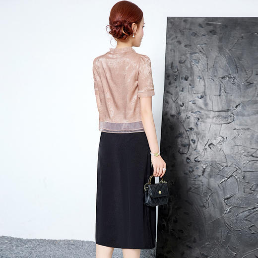 时尚假两件连衣裙，气质优雅拼接中长款裙子QYM- KEDH2988 商品图3