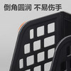 得力（deli）4联带笔筒多功能桌面档案收纳盒文件框栏篮盘书立架 办公用品多层文件置物架资料架镂空黑色 商品缩略图5