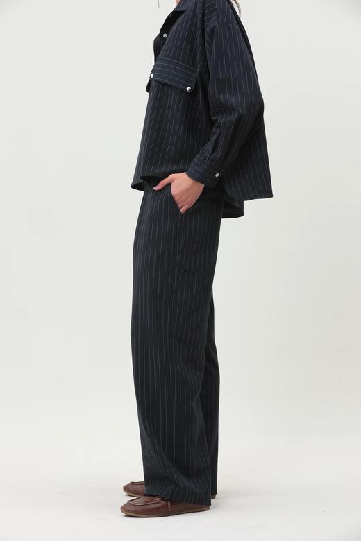 Ginette Garde  ANGELE衬衫 / GABRIEL阔腿裤-藏青条纹 商品图4