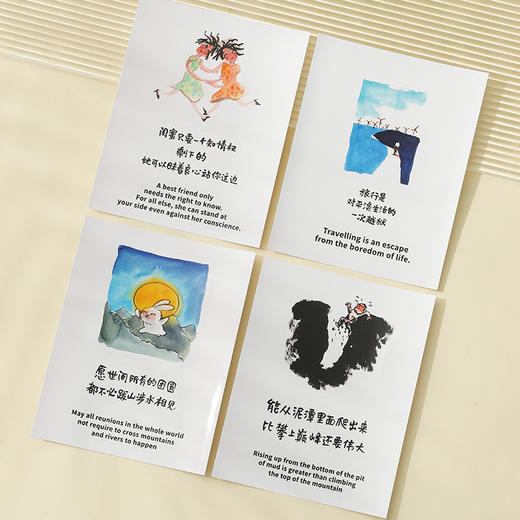 小林漫画 PVC 异形 中英文 贴纸 防水防油 贴纸 行李箱 电脑贴 漫画贴纸 商品图4