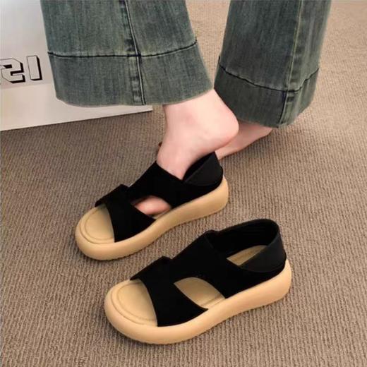 🔥很显腿细😍【  夏日厚底露趾两穿凉鞋】🌺 上脚显白舒适增高 💎 暴走一天完全不累脚🔥 商品图1