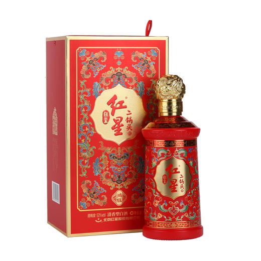 【自营】红星二锅头 钰玺鸿钰 清香型白酒 53度 500ml*6瓶 整箱装 纯粮 商品图0