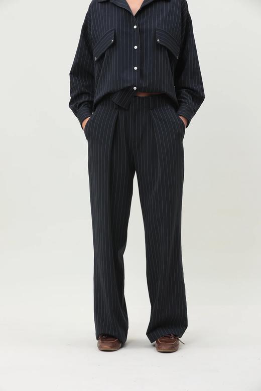 Ginette Garde  ANGELE衬衫 / GABRIEL阔腿裤-藏青条纹 商品图2