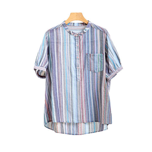 彩条气质衬衫 商品图1