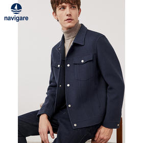 纳维凯尔Navigare意大利小帆船工装夹克外套男秋冬新款毛呢大衣 1331413509