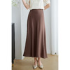 剩S 米思阳2025夏季新款轻奢缎面光泽感醋酸半身裙垂顺舒适长款裙子女2468 商品缩略图4