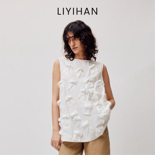 LIYIHAN清月鹊  高密长绒棉设计感多口袋廓形上衣立体层次感 商品图1