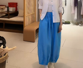 阔腿裤（25709284-釉蓝）
