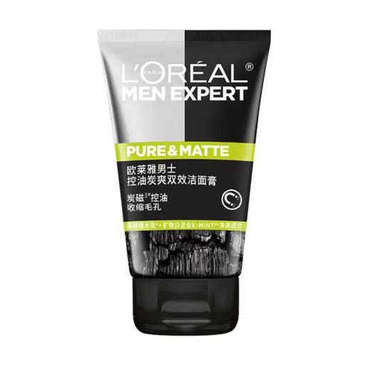 欧莱雅男士控油炭爽双效洁面膏100ml 商品图0