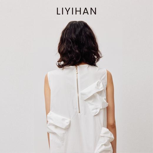 LIYIHAN清月鹊  高密长绒棉设计感多口袋廓形连衣裙立体层次感 商品图3