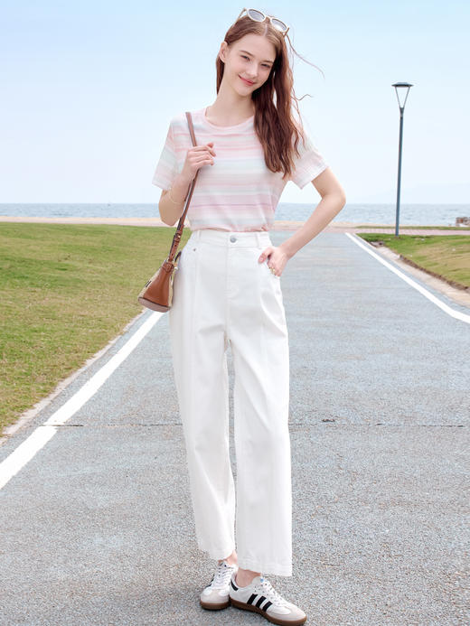 【百图lulu定制】【彩虹T】弹力舒适 正肩 多巴胺 彩虹色 短袖T恤 商品图7