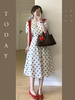 【百图lulu定制】【波点连衣裙】法式波点  弹力 收腰 茶歇连衣裙 商品缩略图2