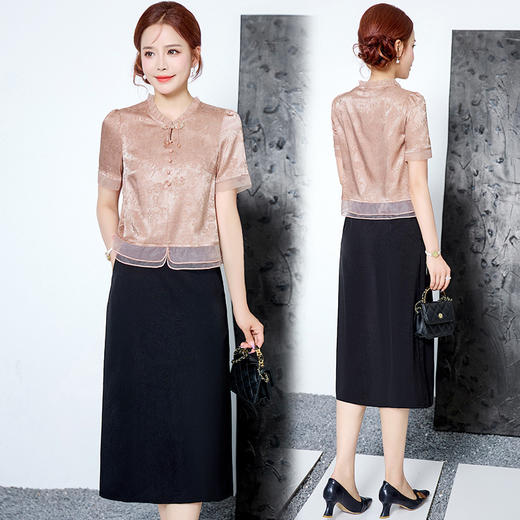 时尚假两件连衣裙，气质优雅拼接中长款裙子QYM- KEDH2988 商品图0