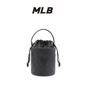   【MLB香水包】MLB水桶包女老花复古单肩斜挎包抽绳迷你nano香水包