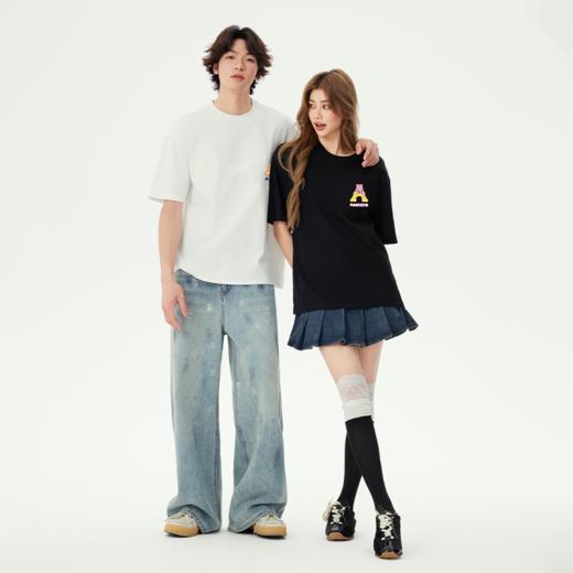 YKYB黄子韬短袖T恤全棉230G舒适透气甜甜圈多彩鲜艳食物热转印上衣Y52NDT104 商品图5